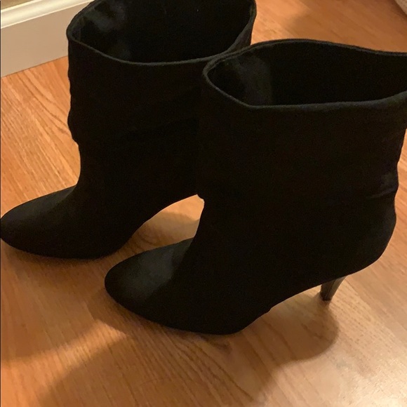 Black Suede Express Booties - Picture 2 of 3